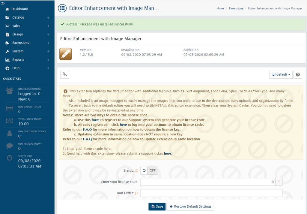 Upload and install extension manually WHY2 Extensions Manual